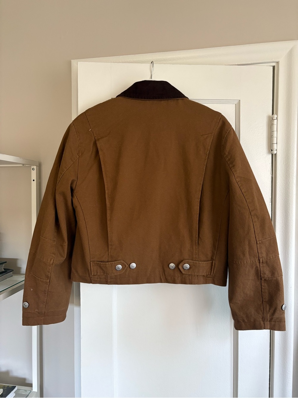 NWT House of Harlow Brown Workwear Zip Jacket with Corduroy Collar - Picture 2 of 8